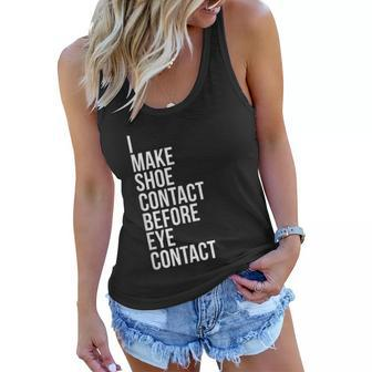 Make Shoe Contact Before Eye Contact Sneaker Collector Women Flowy Tank - Monsterry AU