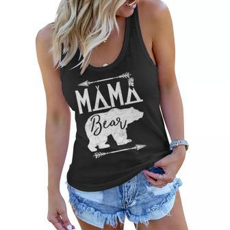 Mama Bear Mothers Day Gift For Wife Mommy Matching Funny Women Flowy Tank | Mazezy