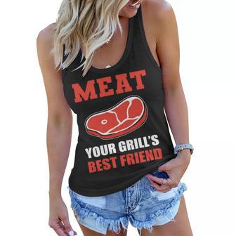 Meat Your Grill’S Best Friend Butcher Chef Cook Bbq Women Flowy Tank | Favorety AU