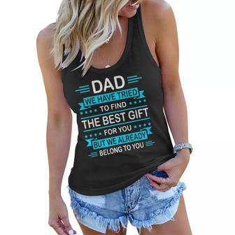Mens Funny Fathers Day Gift For Daddy Papa From Daughter Son Wife Women Flowy Tank | Mazezy