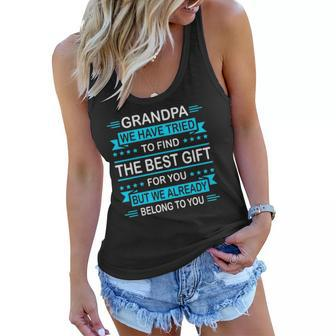 Mens Funny Fathers Day Gift For Grandpa From Daughter Son Wife Women Flowy Tank | Mazezy