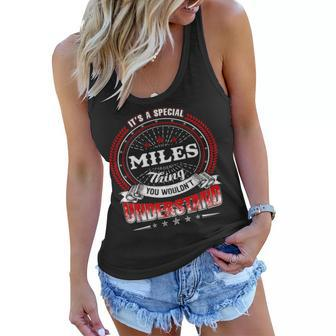 Miles Shirt Family Crest Miles T Shirt Miles Clothing Miles Tshirt Miles Tshirt Gifts For The Miles Women Flowy Tank - Seseable