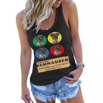 Miniature Schnauzer House Rule Cute & Loyal Dog Women Flowy Tank | Favorety UK