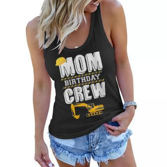 Mom Birthday Crew Construction Worker Hosting Party Women Flowy Tank - Seseable