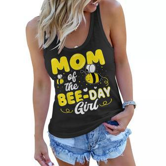 Mom Of The Bee Day Girl Hive Party Matching Birthday Sweet Women Flowy Tank - Seseable