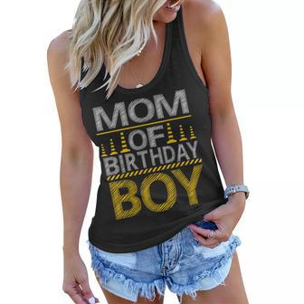 Mom Of The Birthday Boy Construction Birthday Party Family Women Flowy Tank - Seseable