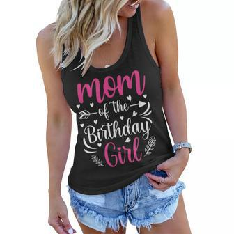 Mom Of The Birthday Girl Mama And Daughter Bday Party Women Flowy Tank - Seseable