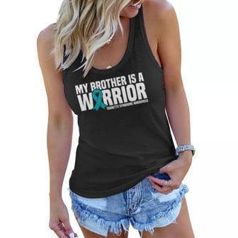 My Brother Is A Warrior Tourette Syndrome Awareness Women Flowy Tank | Mazezy