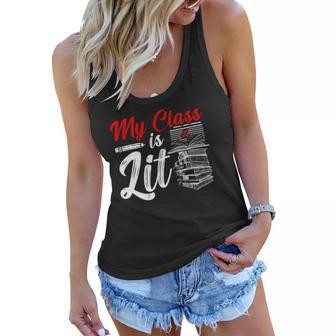My Class Is Lit For A Book Lovers Readers Reading Women Flowy Tank | Mazezy