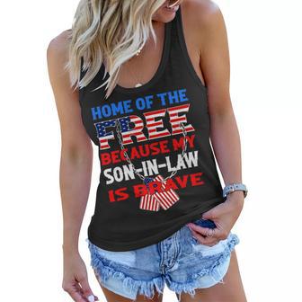 My Soninlaw Is Brave Home Of The Free 687 Shirt Women Flowy Tank | Favorety CA