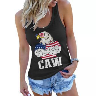 Patriotic Bald Eagle Caw 4Th Of July American Flag Men Women V2 Women Flowy Tank - Seseable