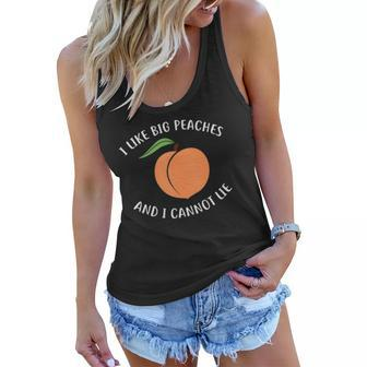 Peach Lover Clothing I Like Big Peach Fruit Apparel Women Flowy Tank | Mazezy