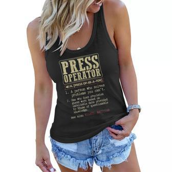 Press Operator Dictionary Term Women Flowy Tank | Mazezy