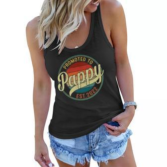 Promoted To Pappy Est 2022 Soon To Be Pregnancy Announce Women Flowy Tank | Mazezy