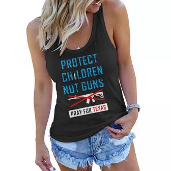 Protect Children Not Guns Pray For Texas Women Flowy Tank | Mazezy