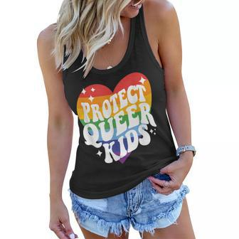 Protect Queer Kids Gay Pride Lgbt Support Queer Pride Month Women Flowy Tank - Seseable