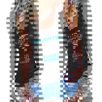 Proud Daughter Of An Awesome Flight Nurse Women Flowy Tank | Mazezy
