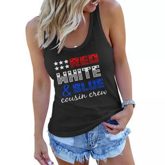 Red White And Blue Cousin Crew Independence Day Women Flowy Tank | Mazezy