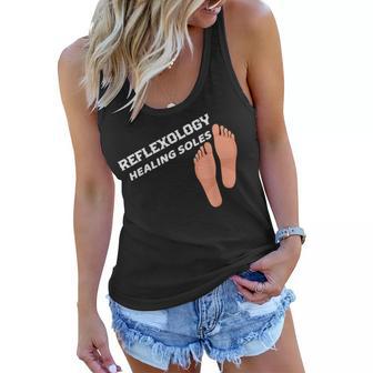 Reflexology Massage Therapist Reflexology Healing Soles Women Flowy Tank | Favorety