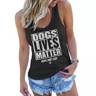 Rescue Dog Dogs Paw Veterinarian Vet Tech Gift Women Flowy Tank | Mazezy