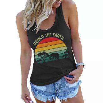 Rewild The Earth Animal Forest Earth Day Women Flowy Tank | Favorety