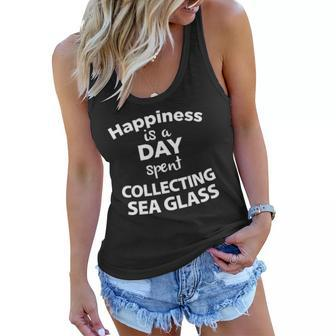 Sea Glass Collector Collecting Beachcombing Beachcomber Women Flowy Tank | Mazezy