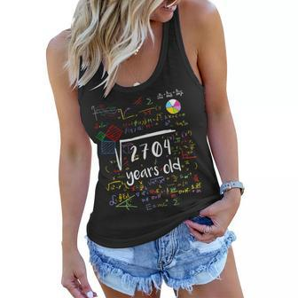 Square Root Of 2704 52Nd Birthday 52 Years Old Math B-Day Women Flowy Tank - Seseable