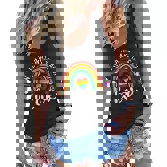 Teacher Ally Lgbt Teaching Love Rainbow Pride Month V2 Women Flowy Tank | Mazezy