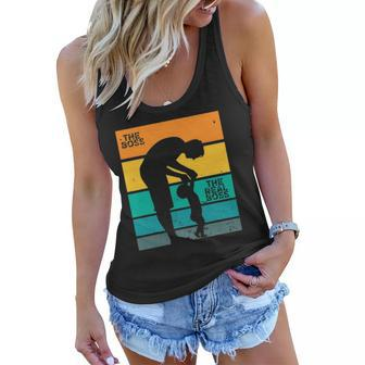 The Boss The Real Boss – Father Son Daughter Matching Dad Women Flowy Tank | Mazezy