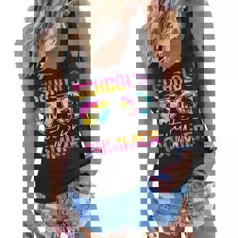 Tie Dye Last Day Of School Schools Out For Summer Teacher Women Flowy Tank | Mazezy