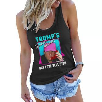Trump’S Trading Secrets Buy Low Sell High Funny Trump Women Flowy Tank | Mazezy