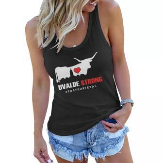 Uvalde Strong Pray For Texas Anti Gun Pray For Texas Women Flowy Tank | Mazezy