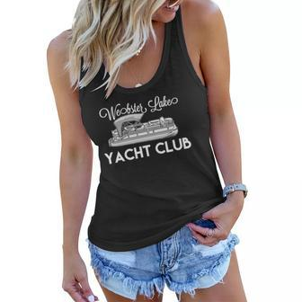 Webster Lake Yacht Club Pontoon Boat Women Flowy Tank | Mazezy