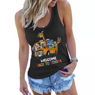 Welcome Back To School Zoo Animal Bus 477 Shirt Women Flowy Tank | Favorety CA