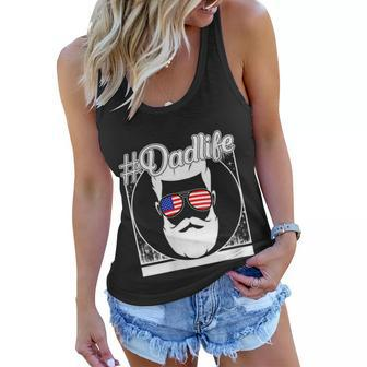 Womens 4Th Of July Dad Life Sunglasses American Father Independence Women Flowy Tank - Seseable
