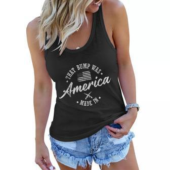 Womens 4Th Of July Pregnancy Announcement For Dad And Mum Bump Women Flowy Tank - Seseable