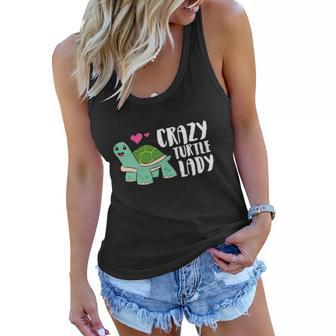 Womens Crazy Turtle Lady Women Turtle Girl Women Flowy Tank | Mazezy