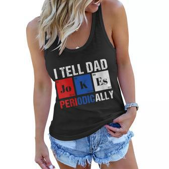 Womens I Tell Dad Jokes Periodically 4Th Of July Patriotic Women Flowy Tank - Seseable