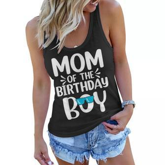 Womens Mom Of The Birthday Boy Funny Mama Mothers Day Women Flowy Tank - Seseable