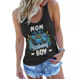 Womens Mom Of The Birthday Boy Matching Family Video Gamer Party Women Flowy Tank - Seseable