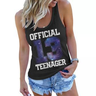 Womens Official Nager 13 Years Old Boys Girl 13Th Birthday Gift Women Flowy Tank - Seseable