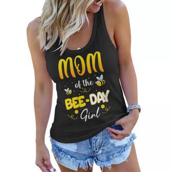 Womens Party Matching Birthday Sweet Mom Of The Bee Day Girl Hive Women Flowy Tank - Seseable