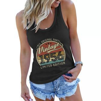 Womens Vintage 1956 Limited Edition 66 Years Old 66Th Birthday Women Flowy Tank | Mazezy DE