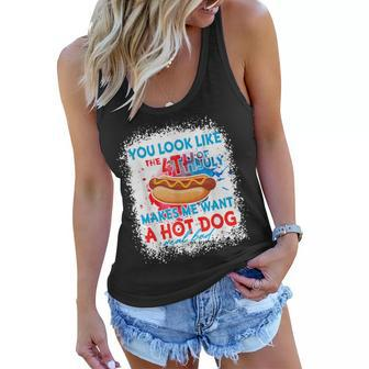 You Look Like The 4Th July Makes Me Want A Hotdog Real Bad Women Flowy Tank - Seseable