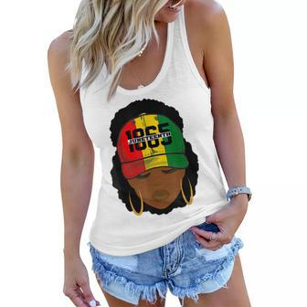 1865 Junenth Hat Womens Independence Day Freedom Day  Women Flowy Tank