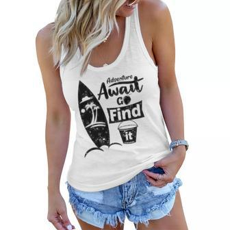 Adventure Await Go Find Itsummer Shirt Travel Tee Adventure Shirts Action Shirt Funny Tees Graphic Tees Women Flowy Tank | Favorety