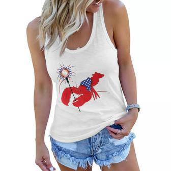 Americana Liberty The Lobster 4Th Of July Women Flowy Tank | Mazezy