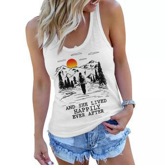 And She Lived Happily Ever After Women Flowy Tank - Monsterry UK