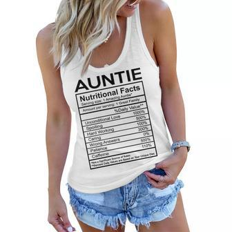 Auntie Gift Auntie Nutritional Facts Women Flowy Tank - Seseable