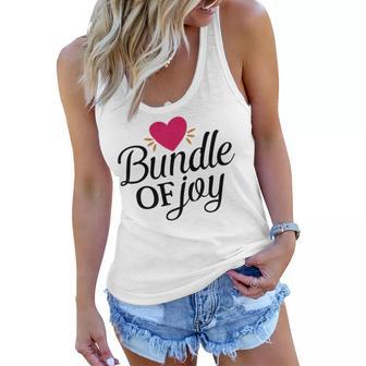 Baby Shower Text Design Bundle Of Joy Heart Women Flowy Tank | Favorety